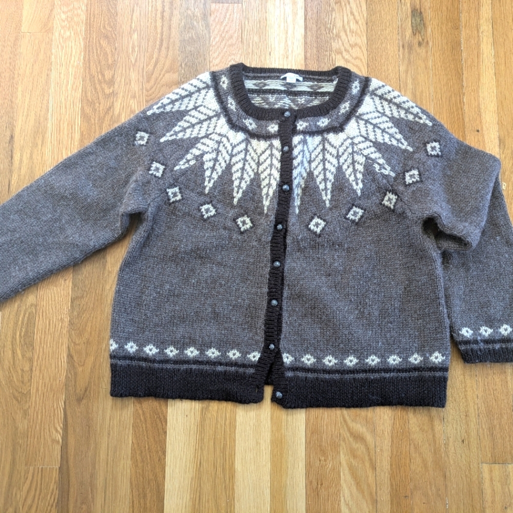 J. Jill Fair Isle Cardigan Sweater